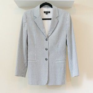 Blue & White Striped Karen Kane Blazer